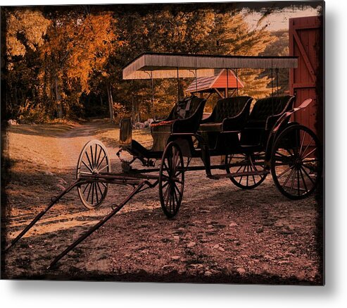 Old Metal Print featuring the photograph Old Cart by Lilia S