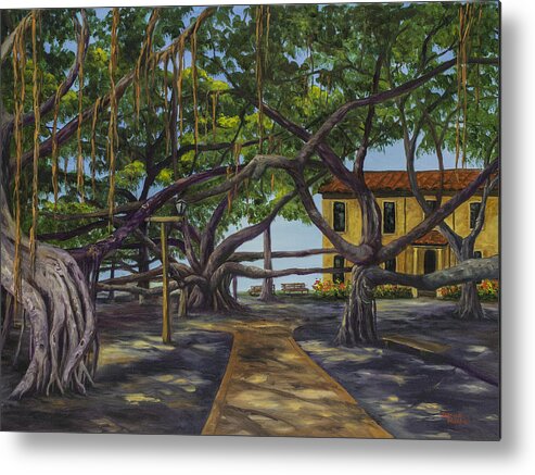 Landscape Metal Print featuring the painting Old Courthouse Maui by Darice Machel McGuire