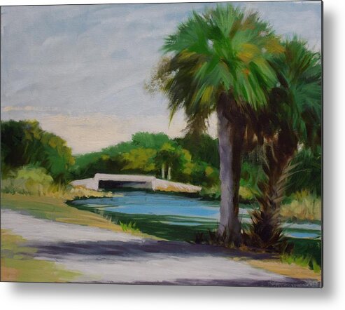 Landscape Metal Print featuring the painting Old Florida Marsh by Robert Rohrich