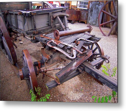Wagon Metal Print featuring the photograph Old Wagon Full of Faded Memories by Don Struke