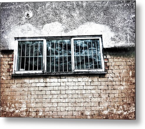 Aged Metal Print featuring the photograph Old window bars by Tom Gowanlock