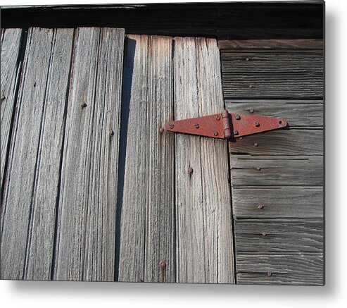 Rusty Hinge Metal Print featuring the photograph Once I Was Young and Unrusted and Unworn by Don Struke