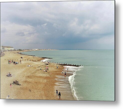 Connie Handscomb Metal Print featuring the photograph One Cool Beach Day by Connie Handscomb