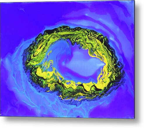 Blue Metal Print featuring the painting Out of the Blue by Madeleine Arnett