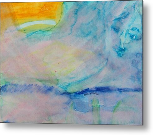 Abstract Metal Print featuring the painting Over the Rainbow by Judith Redman