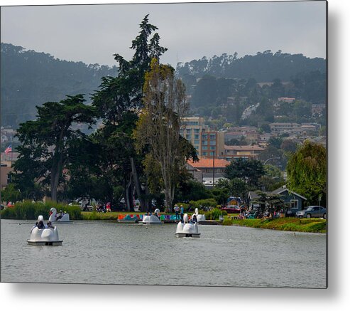 Paddle Boats Metal Print featuring the photograph Paddle Boats on Lake El Estero by Derek Dean