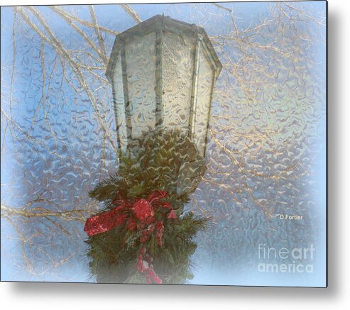 Street Light Metal Print featuring the photograph Paix sur Terre / Peace on Earth by Dominique Fortier