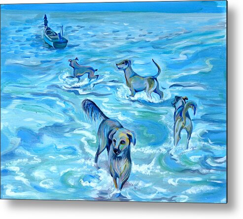 Impression Metal Print featuring the painting Panama. Salted Dogs by Anna Duyunova