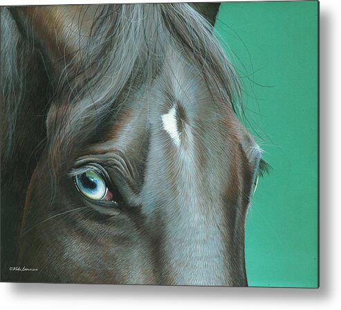 Horse Metal Print featuring the painting Pappy by Mike Brown