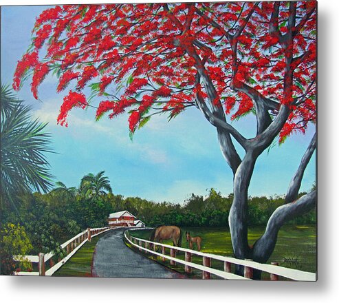 Puerto Rico Metal Print featuring the painting Paraiso by Gloria E Barreto-Rodriguez