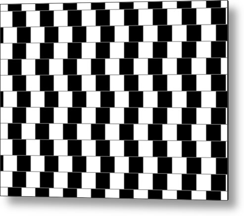 Optical Illusion Metal Print featuring the digital art Parallel Lines by Michael Tompsett