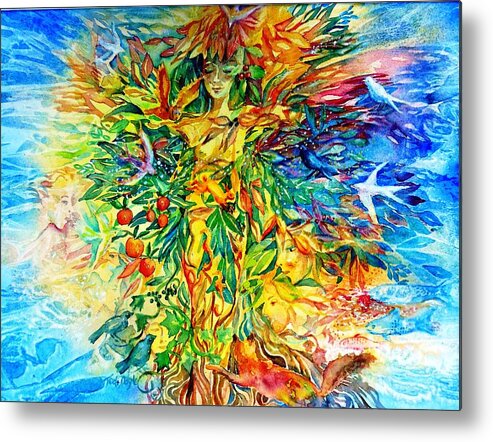 Peace And Harmony Metal Print featuring the painting Peacable Kingdom by Trudi Doyle