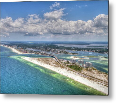 Orange Beach Metal Print featuring the photograph Perdido Pass Aerial 3029 by Gulf Coast Aerials -
