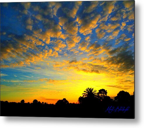 Sunset Metal Print featuring the digital art Perfect Sunset by Mark Blauhoefer