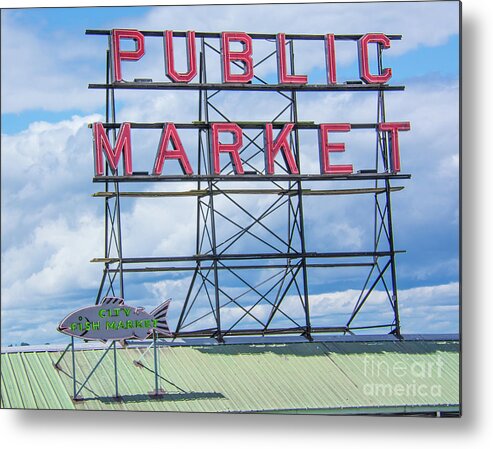 Seattle Metal Print featuring the photograph Pike Street Market by John Greco