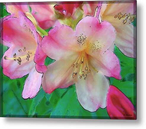 Ebsq Metal Print featuring the photograph Pink azalea by Dee Flouton