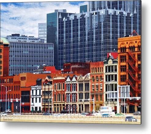 Pittsburgh Metal Print featuring the photograph Pittsburgh PA Skyline Closeup by Susan Savad