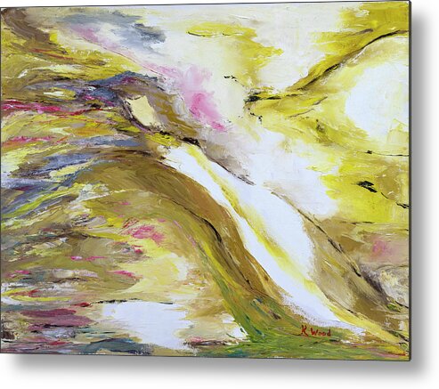 Abstract Painting Metal Print featuring the painting Placid Motion by Ken Wood