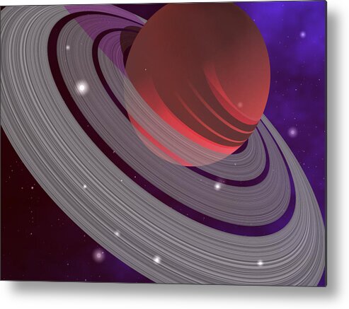 Space Planet Art Artrage Artrageus Metal Print featuring the digital art Planet 3 by Robert aka Bobby Ray Howle
