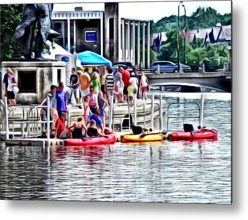 River Metal Print featuring the photograph Playtime on the River by Deborah Kunesh