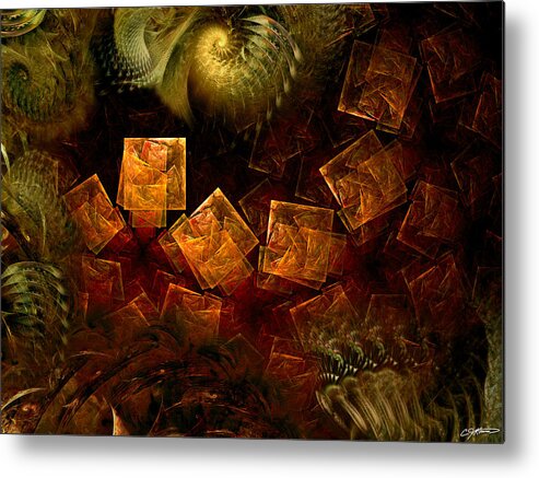 Abstract Metal Print featuring the digital art Political Dissonance by Casey Kotas