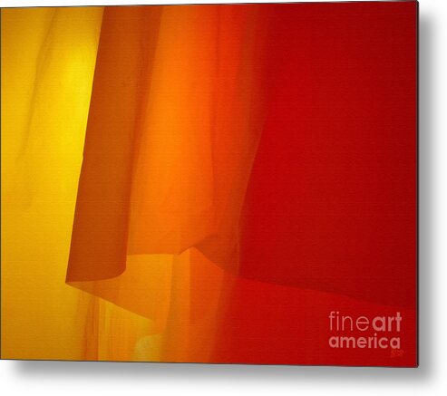 Orange Metal Print featuring the photograph Poncho Abstract 5 by Jeff Breiman