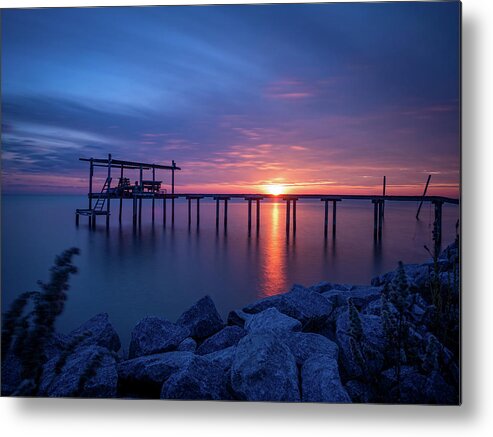 Sunset Metal Print featuring the photograph Portersville Bay Sunset by Brad Boland