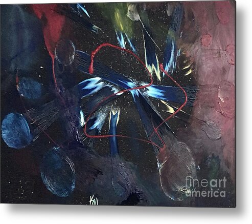 Blacks Metal Print featuring the painting Positive Energy by Karen Nicholson