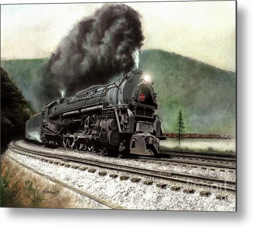  Metal Print featuring the painting Power on the Curve by David Mittner