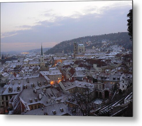 Landscape Metal Print featuring the photograph Prague at Dusk by Tammy Forristall