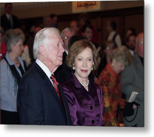 President Jimmy Carter Metal Print featuring the photograph President and Mrs. Jimmy Carter Nobel Celebration by Jerry Battle
