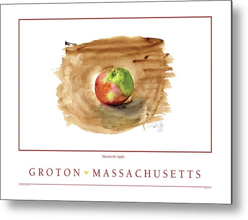 Apple Metal Print featuring the digital art Groton, Massachusetts by Paul Gaj