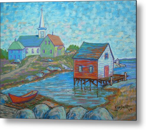 Prospect Metal Print featuring the pastel Prospect Village 2 by Rae Smith PSC