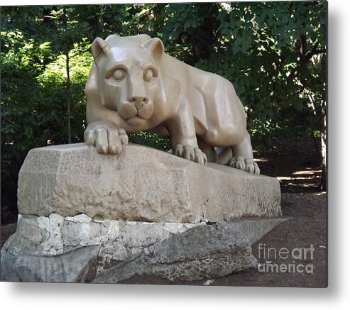 Psu Metal Print featuring the photograph Psu Nittany Lion by Chad Thompson