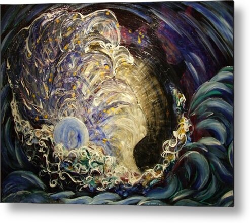 Woman Metal Print featuring the painting Radiant Light by Pam Ellis