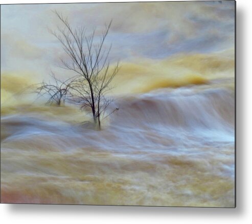 River Metal Print featuring the digital art Raging River by Kathleen Illes