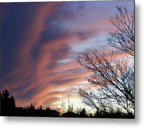 Blue Sky Metal Print featuring the photograph Raging Sky by Barbara A Griffin