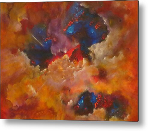 Abstract Metal Print featuring the painting Rapture by Soraya Silvestri