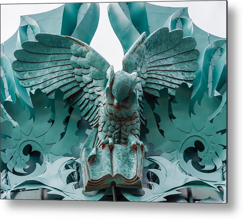 Gargoyle Metal Print featuring the photograph Read This by Charles McCleanon