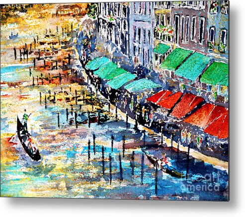  Metal Print featuring the painting REcalling Venice 02 by Almo M