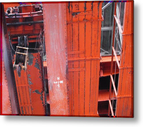 Red Ceiling Metal Print featuring the photograph Red Ceiling by Feather Redfox