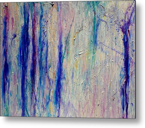 Abstract Painting Metal Print featuring the painting Reflections I by Tracy Bonin