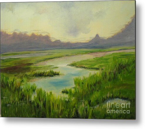 Landscape Metal Print featuring the painting Refuge Eureka by Patricia Kanzler