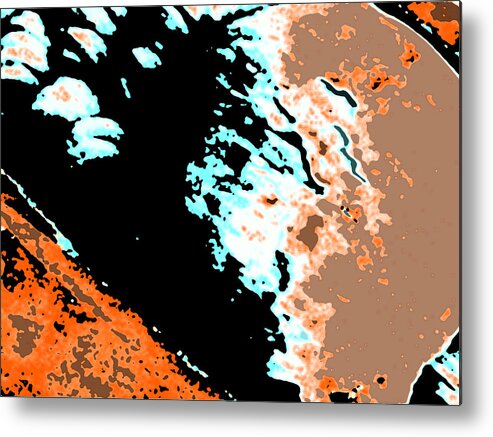 Abstract Metal Print featuring the digital art Relief of the World 1 by Lenore Senior