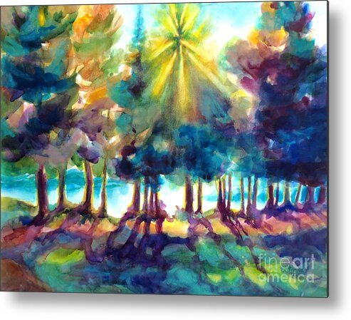 Painting Metal Print featuring the painting Remember the Son by Kathy Braud