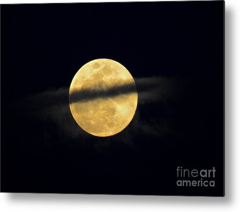 Full Moon Metal Print featuring the photograph Ring Around the Moon by Kate Purdy