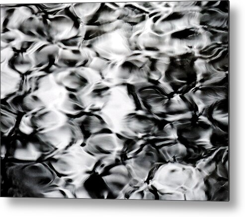 Water Metal Print featuring the digital art River Of Liquid Silver by Eric Forster