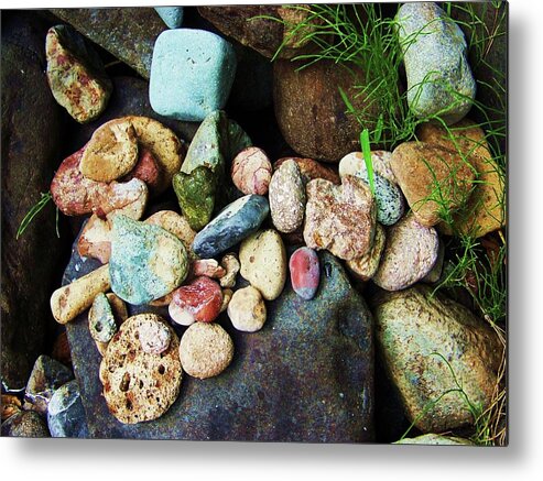 Rocks Metal Print featuring the photograph River Rocks by Julie Rauscher