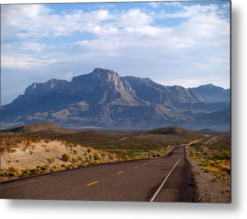 Guadalupe Peak Metal Print featuring the photograph Road To Guadalupe Peak by Bill Hyde