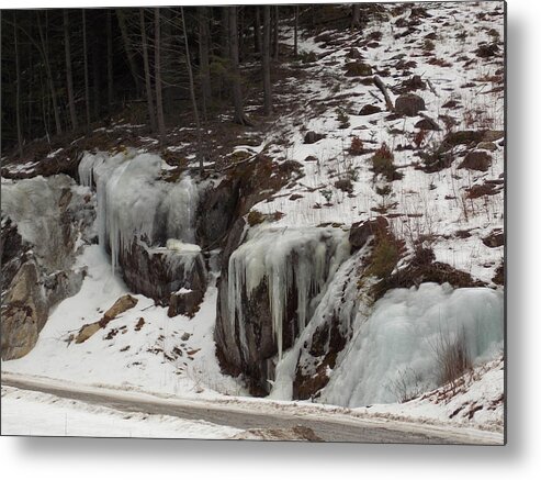 Woodstock Metal Print featuring the photograph Roadside Ice by Catherine Gagne